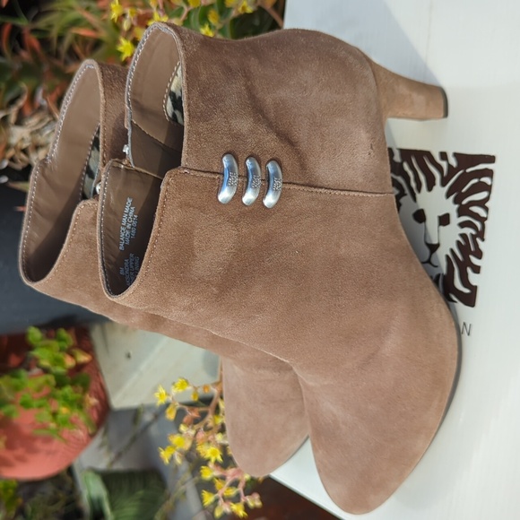 Anne Klein Taupe Suede Aksondra Boots - Picture 2 of 15